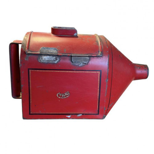 Vintage Red Painted Metal Shop Dispenser, circa 1930