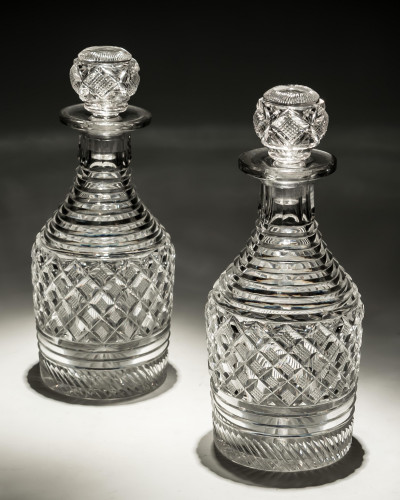 A PAIR OF IRISH DECANTERS