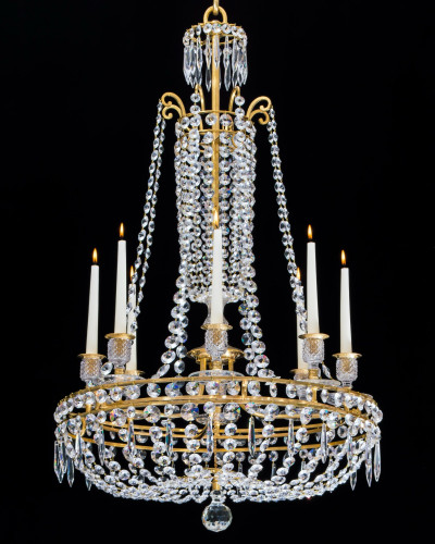A FINE REGENCY PERIOD CHANDELIER  BY JOHN BLADES