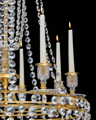 A FINE REGENCY PERIOD CHANDELIER  BY JOHN BLADES