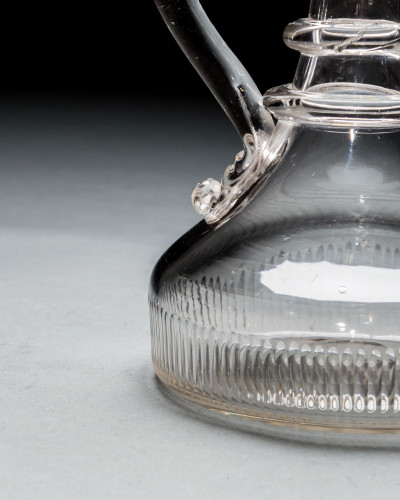 A RARE TRIPLE RING SHIPS CLARET JUG