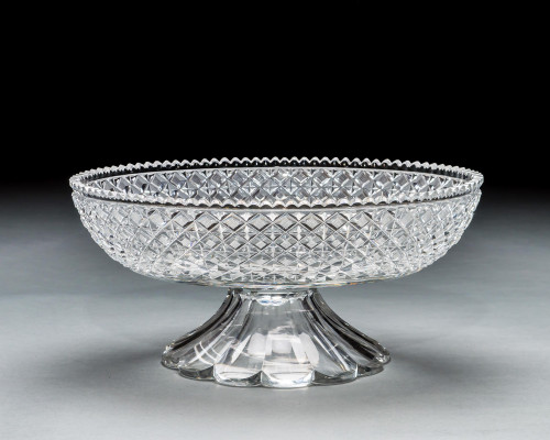 A LARGE RICHLY CUT REGENCY OVAL BOWL
