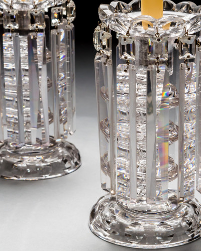 A PAIR OF UNUSUAL VICTORIAN LUSTRES