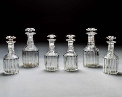 A SUITE OF WILLIAM IV DECANTERS