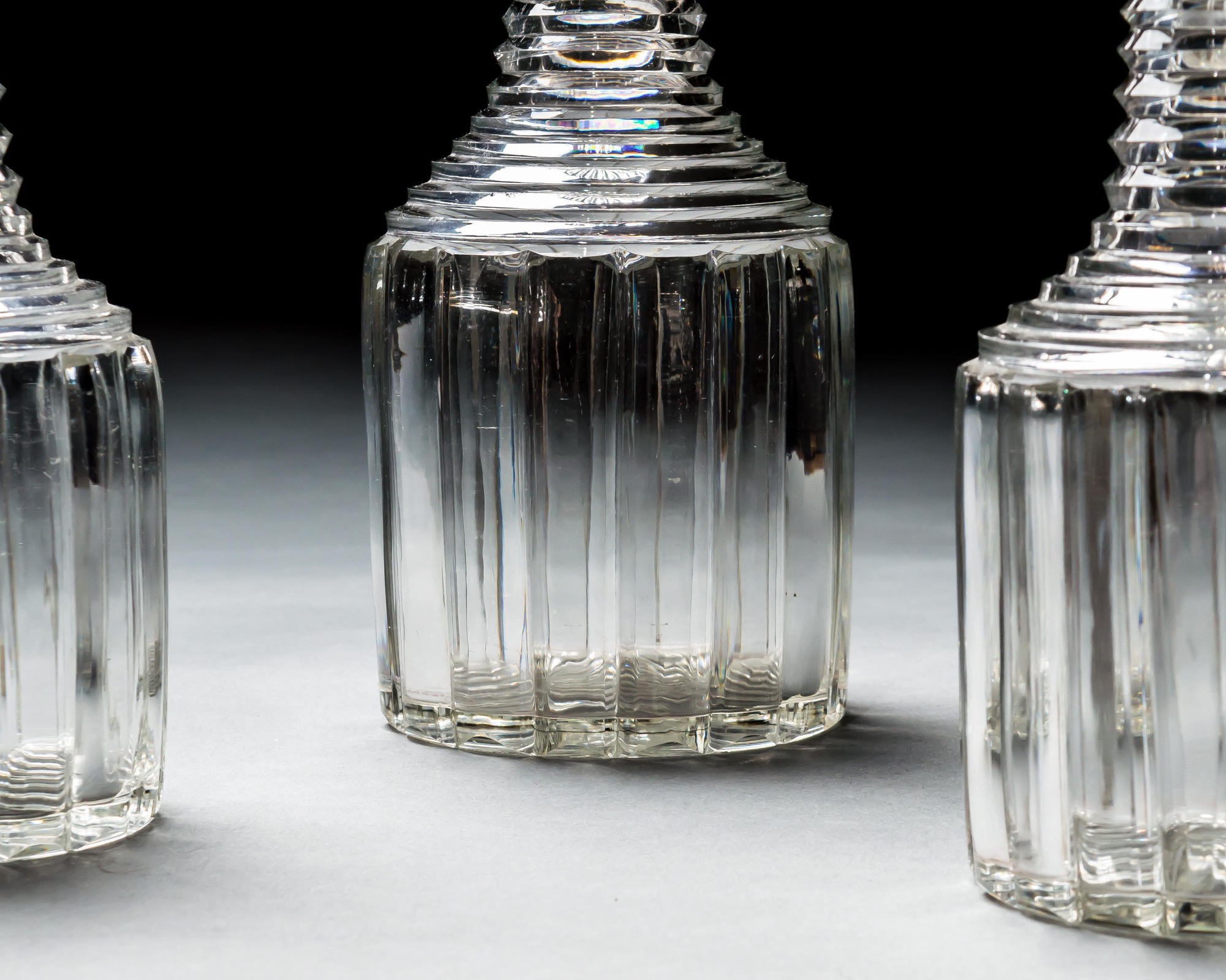 A SUITE OF WILLIAM IV DECANTERS