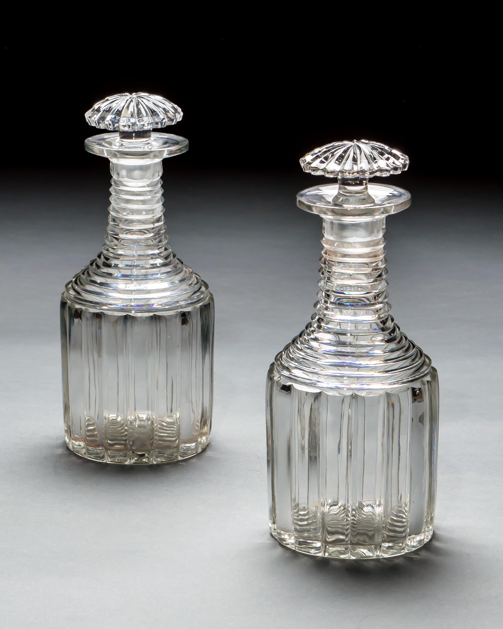 A SUITE OF WILLIAM IV DECANTERS