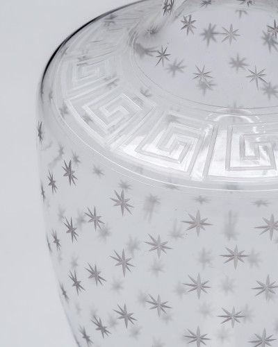 AN ENGRAVED VICTORIAN CARAFE