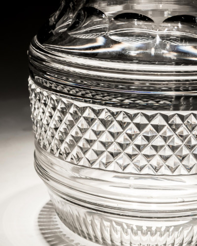 AN IRISH CUT GLASS JUG