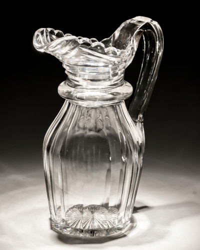 A SLICE CUT WILLIAM IV WATER JUG