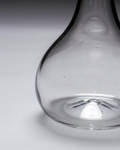 A RARE GEORGE II SHAFT & GLOBE DECANTER