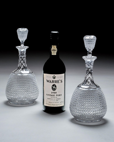 A PAIR OF VERY WELL CUT VICTORIAN DECANTERS