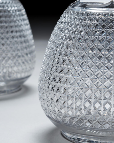 A PAIR OF VERY WELL CUT VICTORIAN DECANTERS