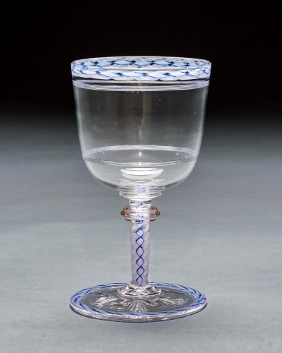 A SAINT LOUIS SPIRAL TWIST GOBLET