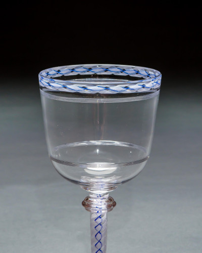 A SAINT LOUIS SPIRAL TWIST GOBLET