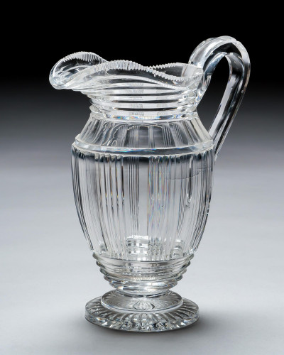 A REGENCY CUT GLASS WATER JUG