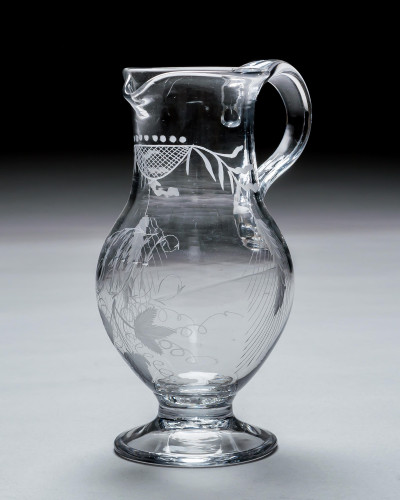 AN IRISH ENGRAVED GEORGIAN JUG