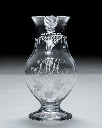 AN IRISH ENGRAVED GEORGIAN JUG