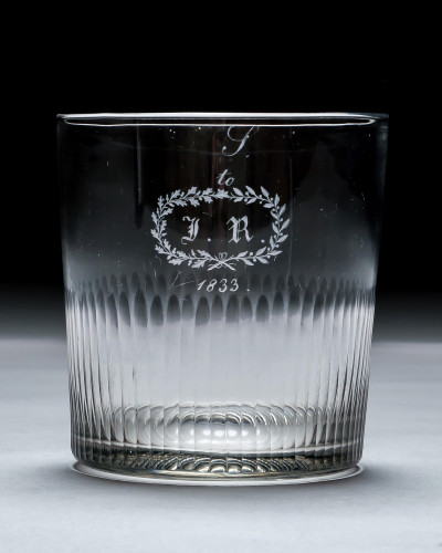 A MAMMOTH ENGRAVED TUMBLER