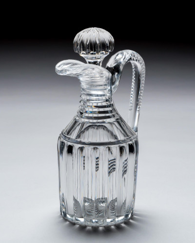 A REGENCY PILLAR CUT CLARET JUG