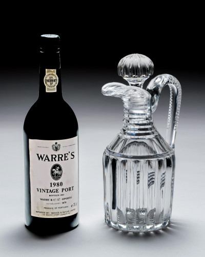 A REGENCY PILLAR CUT CLARET JUG