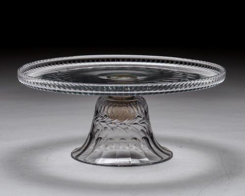 A FINE GEORGIAN CUT GLASS LAZY SUSAN