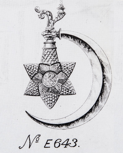 A SET OF THREE STAR & CRESCENT LIGHTS BY F&C OSLER