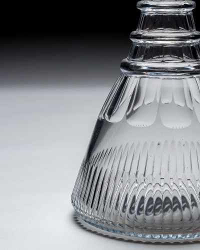 A SLICE & FLUTE SEMI-SHIP DECANTER