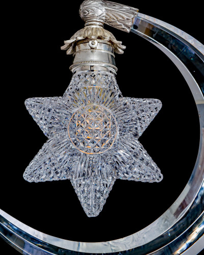 A SET OF THREE STAR & CRESCENT LIGHTS BY F&C OSLER