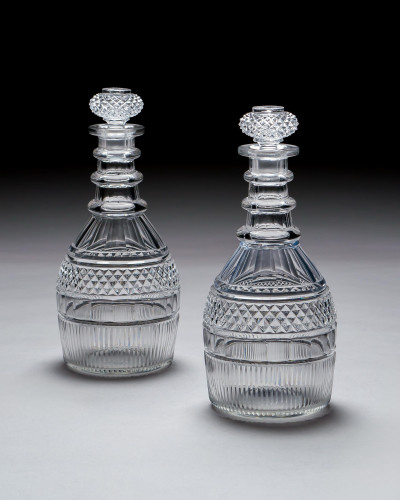 A SUPERB PAIR OF REGENCY DECANTERS