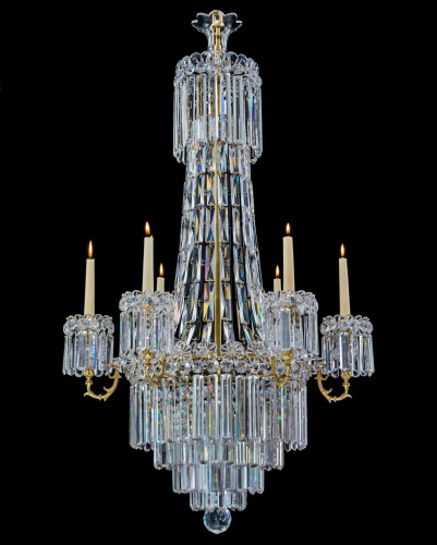 A SUPERB WILLIAM IV TENT & WATERFALL CHANDELIER