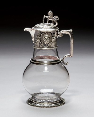A SILVER PLATED JUG COMMISSIONED FOR UNIVERSITY COLLAGE OXFORD