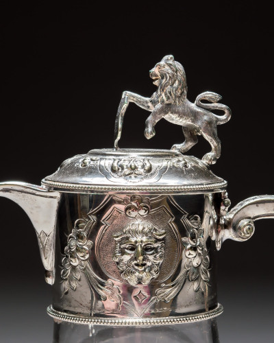 A SILVER PLATED JUG COMMISSIONED FOR UNIVERSITY COLLAGE OXFORD