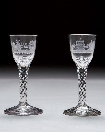 A FINE PAIR OF ENGRAVED WINES