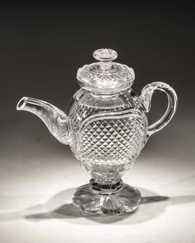 A VERY RARE GLASS TEAPOT