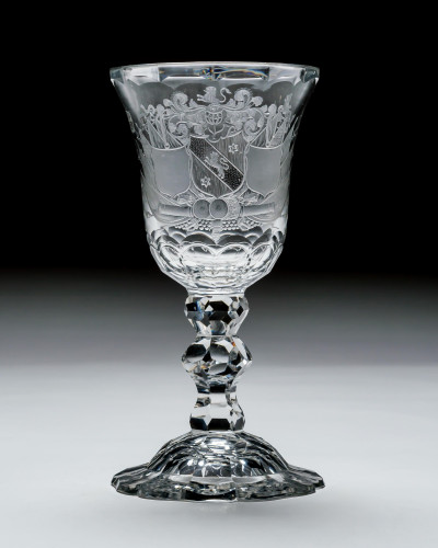 A LARGE ENGRAVED CEREMONIAL GOBLET