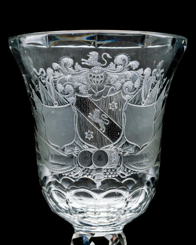 A LARGE ENGRAVED CEREMONIAL GOBLET