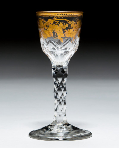 A FACET STEM JAMES GILES WINE GLASS