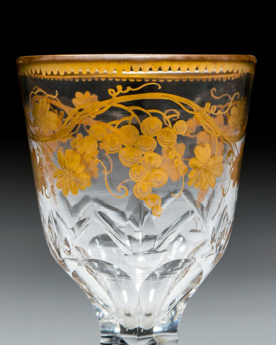 A FACET STEM JAMES GILES WINE GLASS