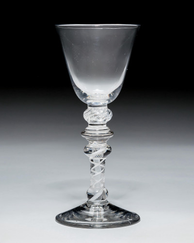 A COMPOSITE STEM BALUSTER GOBLET