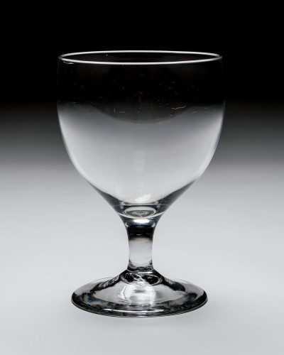 A LARGE PLAIN STEM GOBLET