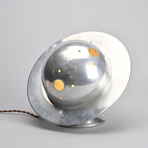 Modernist table lamp in aluminum, France, circa 1930