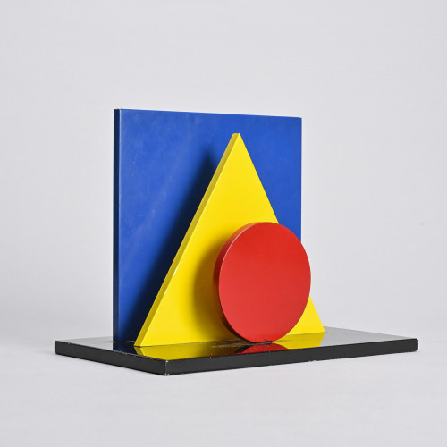 Lacquered wood sculpture by Robert-Jean Chapuis, Splash 1980