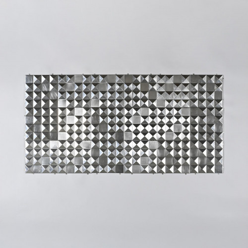Suite de panneaux décoratifs en inox, France circa 1970