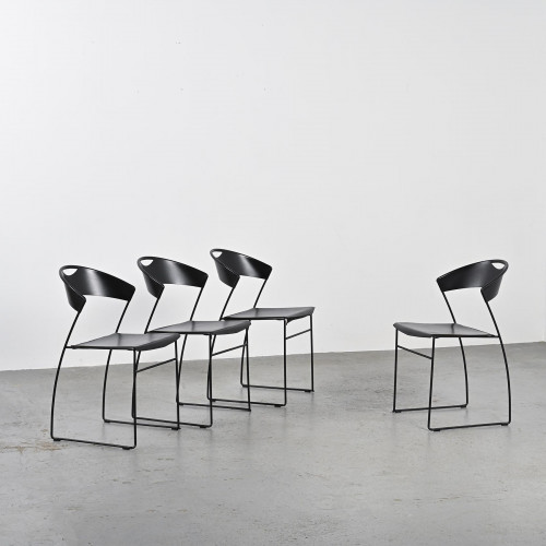"Juliet" Stackable Chairs by Hannes Wettstein for Baleri, circa 1987