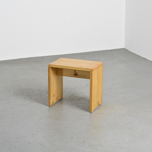 Tabouret en pin massif les Arcs, circa 1975