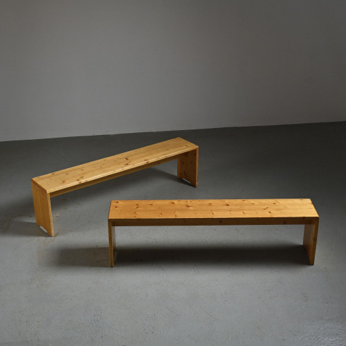 Pair of Benches from Les Arcs, France, circa 1969.