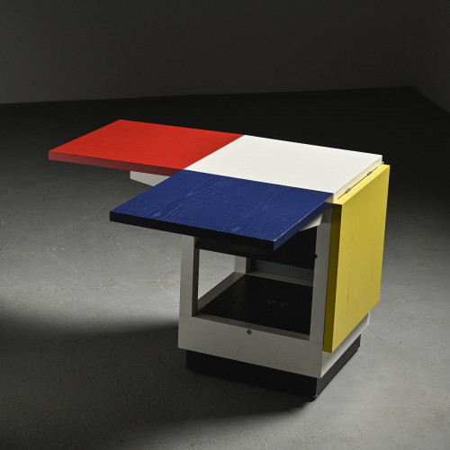 Square coffee table with rotating tops, Tecta, Germany, circa 2004