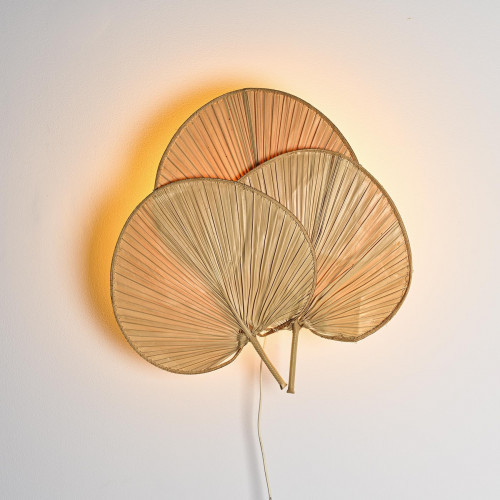 Palm Leaves wall light, France circa 1970