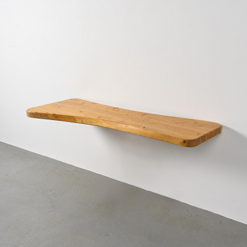 Solid pine bar top, Charlotte Perriand, Les Arcs 1800, circa 1970
