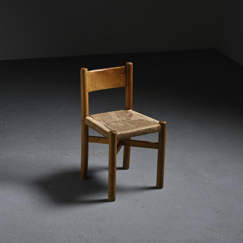 Early Edition of Meribel Chairs by Charlotte Perriand, circa 1939, Set of 8